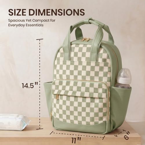 miss fong Green Small Diaper Bag Baby Boy Diaper Bag with Changing Pad — view 6
