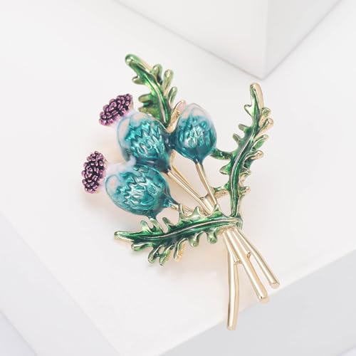 Image of Rhinestone Flower Brooches for Women Enamel Floral Brooch Lapel Pins for Mom Wife Elegant Dress Accessories Mother's Day Jewelry Gifts