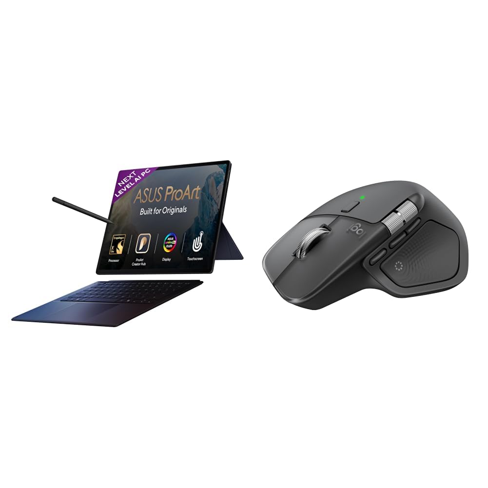 asus proart pz14 (2026),snapdragon® x2 elite,qualcomm adreno igpu,32gb/1tb,3k oled,touchscreen,14"(35.5 cm),144hz,win 11,m365 basic(1y),office 24,black,0.79 kg,ht7407na-sn024w + logitech mx master 4
