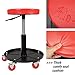 Torin ATRHL6201B Heavy Duty Rolling Pneumatic Creeper Garage/Shop Seat: Padded Adjustable Mechanic Stool with Tool Tray Storage, Red 250 LBS