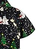 King Kameha Men's Ugly-Christmas-Shirt Funky Short-Sleeve Button-Up Christmas Print Casual, Christmas-Buddies, Black, 4XL #4