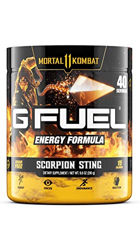 G Fuel Spicy Scorpion Sting (40 Servings) Elite Energy and Endurance Powder 9.8 oz. (Mortal Kombat)