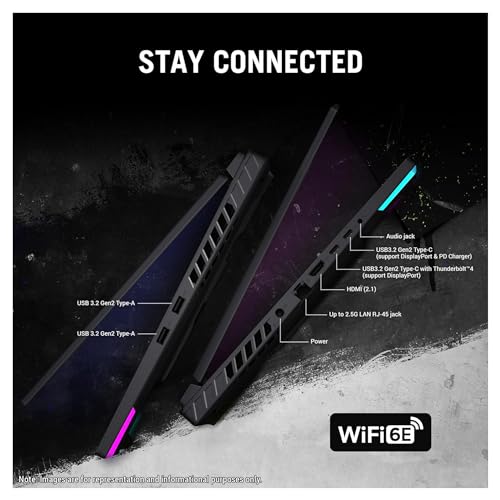 ASUS Notebook para jogos Rog Strix G16, Intel i9-13980HX, RAM DDR5 de 32 GB, SSD PCle de 1 TB, QHD+ de 16 polegadas (1920 x 1200), Nvidia Geforce RTX 4060, W11 Home