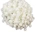 Yalulu 20 Yards Mini Triangle Pom Pom Trim Ball Fringe Ribbon Tassel DIY Sewing Lace for Clothing Curtain Pillow Accessory Decoration (White)