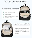 VX VONXURY Kids Backpack, Classical Middle School Bookbag, Lightweight Water Resistant Daypack for Teens Boys Girls (Black) - Image 5