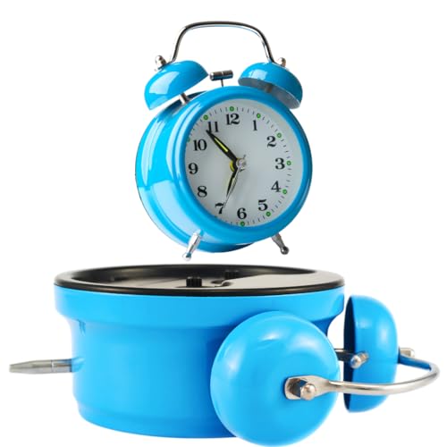 Relógio de Mesa Vintage Despertador de Mesa Antigo Retro de Corda Analógico (Azul)