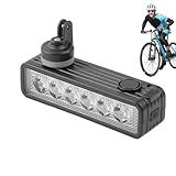 Campana de luz, 6 cuentas de lámpara luces de carretera delanteras, con altavoz de campana de 120 dB, luces de carretera para manillar delantero de alto brillo, 500 lúmenes