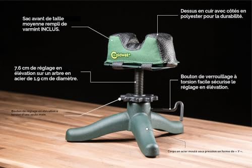 Caldwell Le Rock Jr. avec Une Construction Durable et des ajustements d'élévation pour la portée, la Vue et Le tir de précision – vue 3