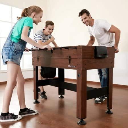 KCHEX 54" 4-in-1 Combo Entertainment Game Table with Soccer, Slide Hockey, Table Tennis, and Billiards (54", 4-in-1 Games)