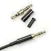 Produktbild KetDirect Goldener, 3-poliger Löt-Stecker, 3,5 mm, Reparatur für Kopfhörer, Klinkenstecker, Metall, Audio, Kopfhöreranschluss, schwarz, 2 Stück