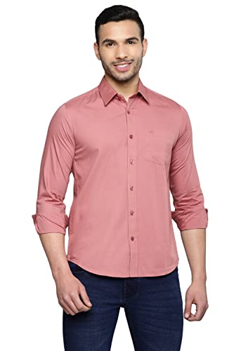 Image of Allen Cooper Solid Shirts for Men - 100% Cotton Comfort Fit Casual and Formal Shirt - Breathable, Soft, Classic Style (Multiple Colors)