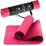 Non-Slip 6mm TPE Yoga Mat with Carry Strap for Home, Gym & Travel