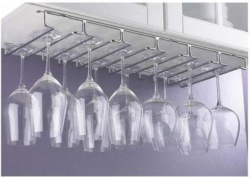 Useful Under Cabinet Stemware Rack Hold up to 18 Wine Glasses