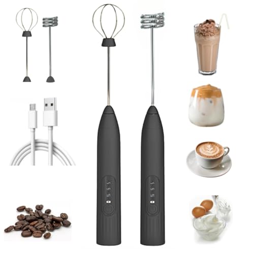 Mini Mixer USB Recarregável - Batedor Portátil Elétrico Leite e Ovos - Misturador de Leite e Mexedor