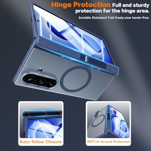 Ougsuico for Galaxy Z Fold 8 Ultra Case with Kickstand Blue Translucen by Ougsuico - Used condition - Image 6