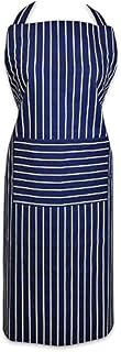 DII 100% Cotton, Professional Stripe Bib Chef Apron, Unisex Restaurant Kitchen Apron, Adjustable
