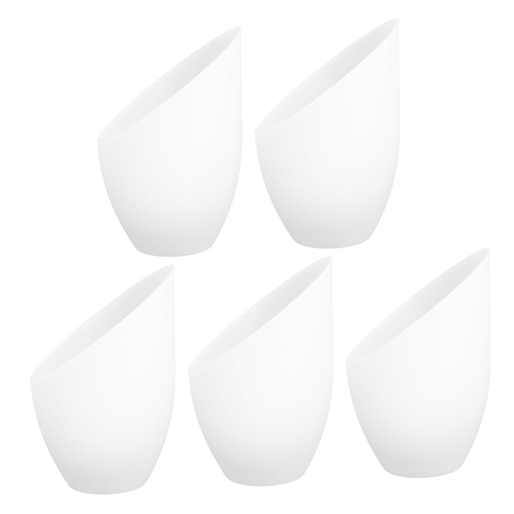 5pcs Angled Horseshoe Lampshade Stand up Lamp Shade Medusa Shades Taper Candle Holders Light Bulb Cover Vanity Decor Plastic Table Small Shade White