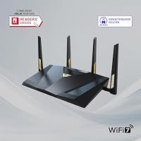 Asus - ASUS RT-BE88U - Routeur sans fil WiFi 7 Dual Band BE7200 (BE5764 + BE1376) MU-MIMO 4x4 Avec 3 Ports LAN 2.5 GbE + 1 Port LAN/WAN 2.5 GbE + 1 Port LAN/WAN 10 GbE + 1 Port WAN SFP+ 10 Gbps – Ansicht 2