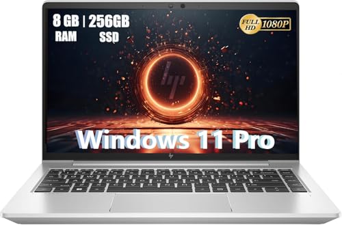 HP EliteBook 645 G9 Ordinateur Portable Professionnel, Ordinateur Portable 14 Pouces FHD, AMD Ryzen 5 Pro 5675U, 8 Go de RAM, SSD 256 Go, Clavier QWERTY...