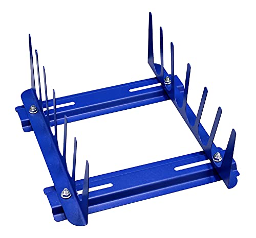 INTBUYING 6 Layers Desktop Screen Printing Squeegee Rack Drying Rack Silk Screen Squeegee Scraper Spatula Steel Holder Organizer Adjustable Blue by INTBUYING - Image 8