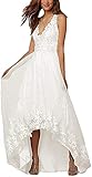 Vestidos de Novia 2021 con Apliques de Encaje y Tul Ivory US26