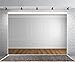 Laeacco Empty Room Architectural Background 10x8ft Vinyl Photography Background Wooden Floor Classic Gray White Wall Backdrop Houses Flats Interior Vintage Gray White 3D Blank Decor Elegant Backdrop