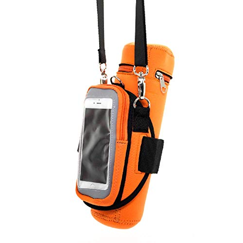 KangaLife Sherpa Sport - Insulated Water Bottle Pouch & Weatherproof Cell Phone Holder 1605 Orange