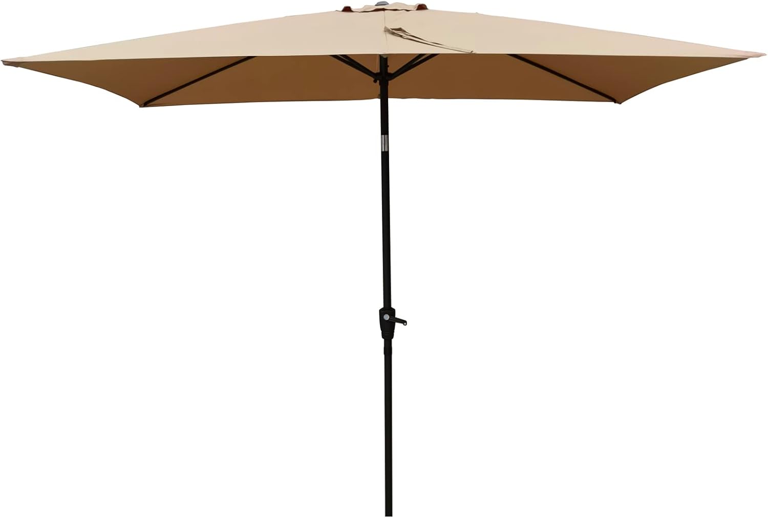 BILEK 6 x 9ft Patio Umbrella Outdoor Rectangular Market Umbrella, Waterproof Tilt Umbrella with Crank and Push Button Tilt, Quick Installation, Best Choice for Garden, Lawn, Deck, Backyard & Pool