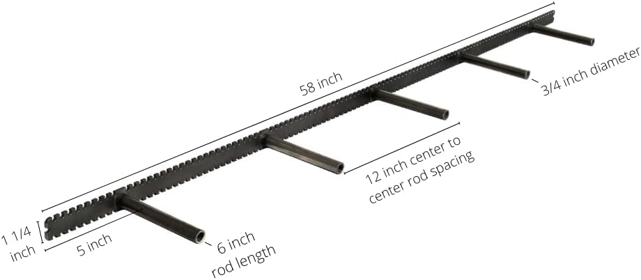 Sheppard Brackets - Heavy Duty Metal Floating Shelf Brackets Easy Mount, Mounting Locations Every Half inch (58 inch)