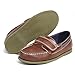 FUPPIA Boys Dress Shoes Casual Loafers Little Kid/Big Kid Slip Boat Shoes Brown Size 8