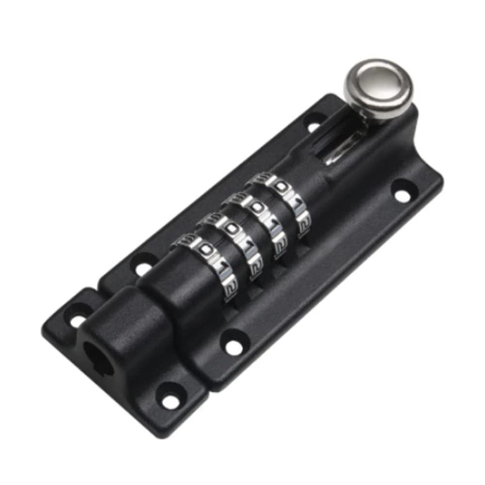 Marian Black,Silver Password Lock Black Metal Door Anti-Theft Safety Combination Digit Padlock Home Gate Hardware