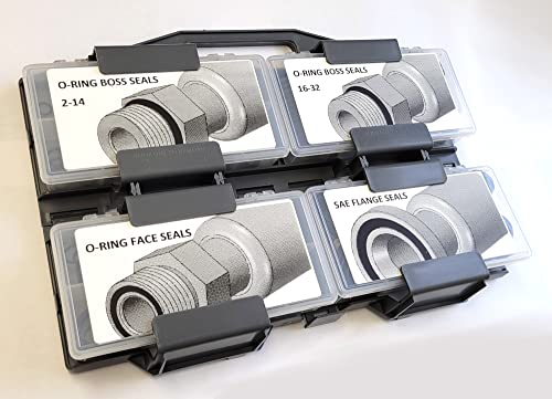 O-Ring Kit for ORB, ORF, Flange Fittings - Includes: Boss, Flange, Face Sizes 2-32, 8-32, 4-24