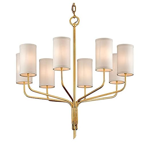 Troy Lighting F6168 Juniper Eight Light Chandelier, Gold Leaf Finish