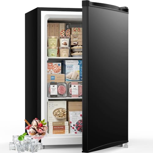 Image of Feelfunn 3.0 Cu.ft Mini Freezer, Small Upright Freezer, Black