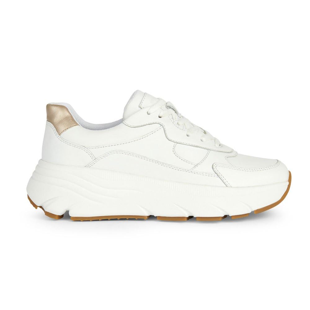 Geox D Diamanta B Platform, White Lt Gold, 3 UK