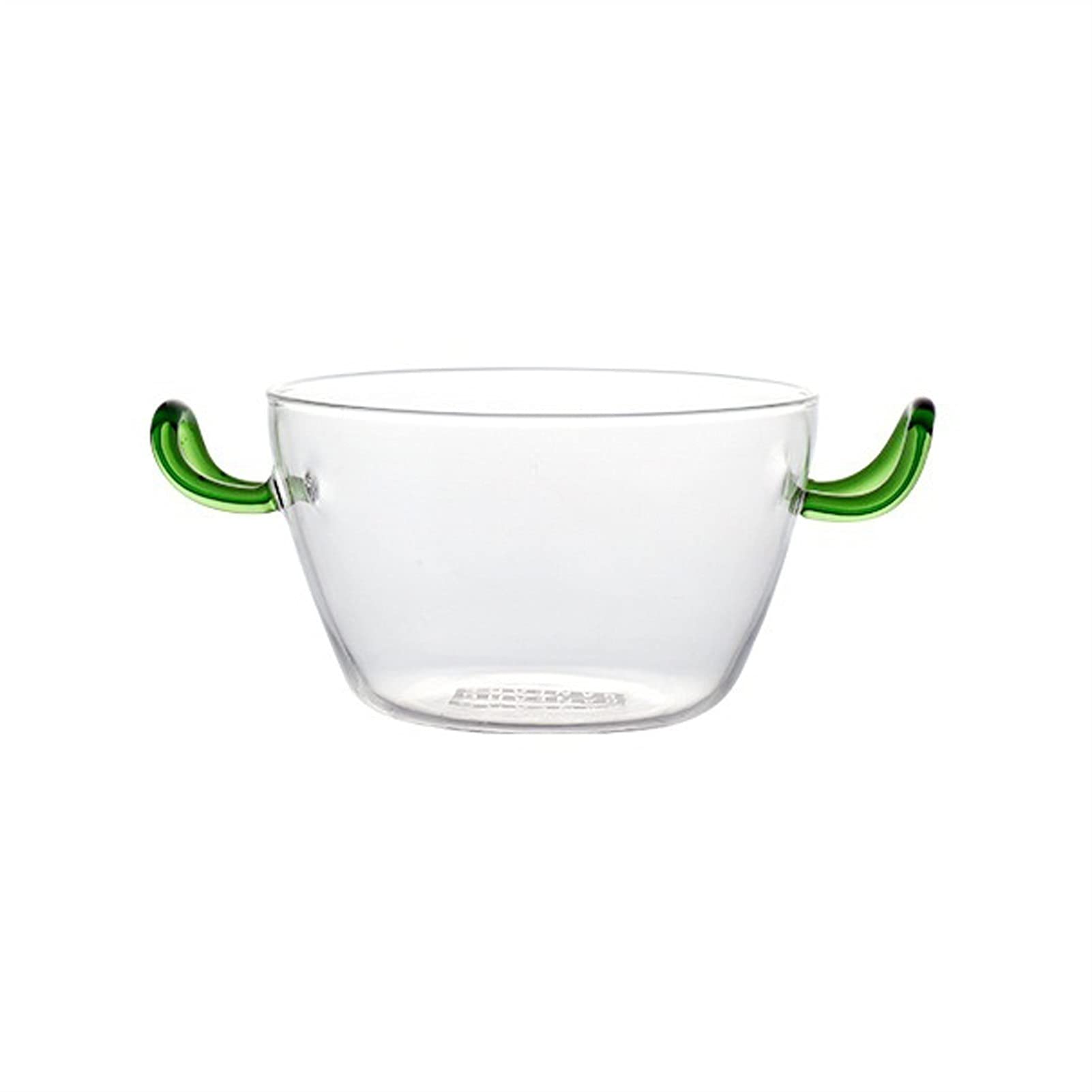 caihuashopping Salatschüssel Glasschüsseln Nordic Double Ear Bowl Glas Hohe Borosilikat Hitzebeständige Glasschüssel Glas Salatschüssel Haushaltskreativität Servierschale (Color : Round Belly Bowl)