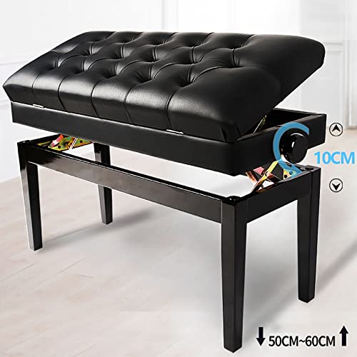 TEmkin Banc de Piano en Bois, Tabouret de Piano en Cuir Souple, tabourets de Clavier réglables en Hauteur de 10 cm, de Luxe et Pratiques, 86 x 36 x 50-60 cm - Les Beatles, Paul McCartney, John Lennon, RIngo Starr, George Harrison TEmkin Banc de Piano en Bois, Tabouret de Piano en Cuir Souple, tabourets de Clavier réglables en Hauteur de 10 cm, de Luxe et Pratiques, 86 x 36 x 50-60 cm – Image 5