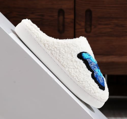 Image of LNERIP Slippers Winter Womens Mens Fluffy Plush Slippers Animals Cute Cartoon House Slippers Cuddly Warm Shoes Indoor Outdoor Girls Women