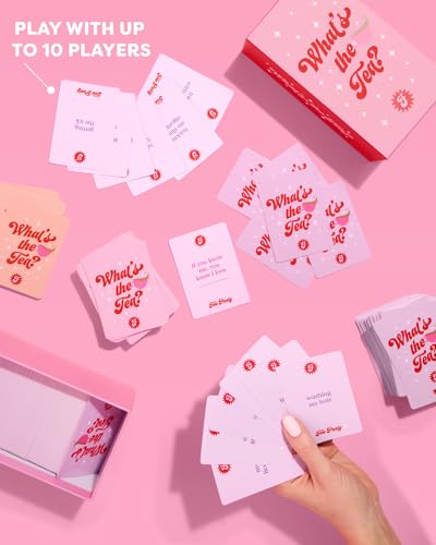 xo, Fetti What's The Tea? Playing Card Game | Bachelorette Party Activity, Cute Birthday Event, Adult Girl's Night Spill The Tea Fun, Group Bach Decor, Funny Party Supplies