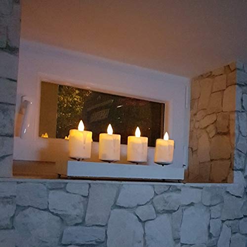 Telosma 2 Pcs Solar Powered Led Candle Light Flameless Rechargeable For Window Outdoor Yard Lamp #TOP4
