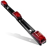 15' 9 LED 3 Red Trailer Light Bar [DOT FMVSS 108] [SAE P2] [IP67 Submersible] Identification Running Marker ID Rear Trailer Tail Light Bar for 80' Enclosed Motorcycle Utility Marine Boat Trailers