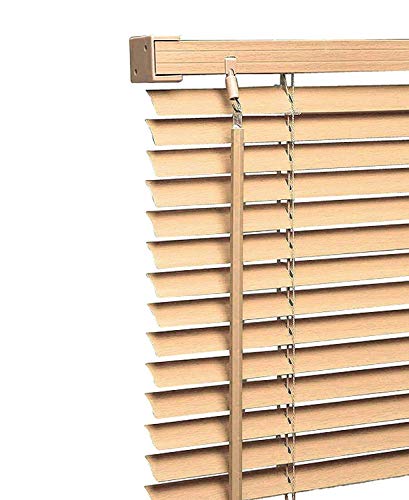 My Home Store PVC window Venetian Blind Blinds Easy Fit Trimmable Fittings Window Treatment Shutter Twist Open Close (Natural-Wood Grain Effect, 180cm wide (70.86) x 150cm Drop)