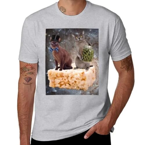 T-shirt noir Fancy krispie pour homme coupe slim t-shirts aesthetics gris