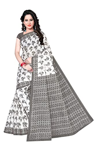 Image of TAMAIRA FASHION Mulmul Pure Cotton Saree For Woman Floral Batik Printed|Office Wear Daily Wear Sarees For Women Without Blouse Piece(Available in 18 Colours)