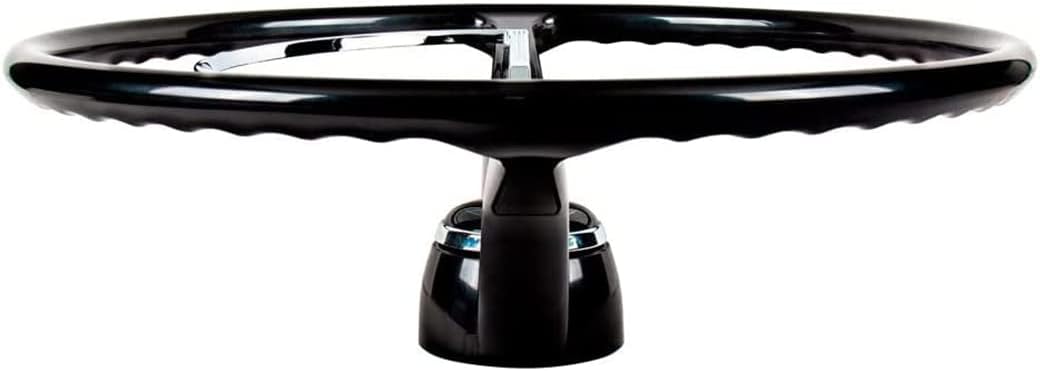 United Pacific 15 ¾” OEM Style Steering Wheel for 1962-71 Volkswagen Beetle/Karmann Ghia/Type 3, VW OEM Style Steering Wheel, Wolfsburg Crest – Black