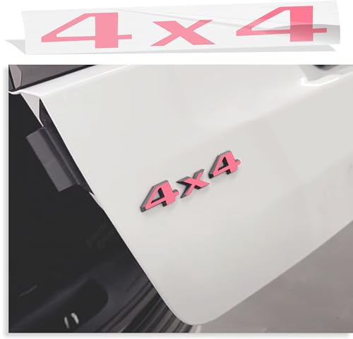 Reflective Concepts - 4x4 Emblem Overlay Decal Sticker - 2005-2021 Jeep Grand Cherokee - (Color: Pink)