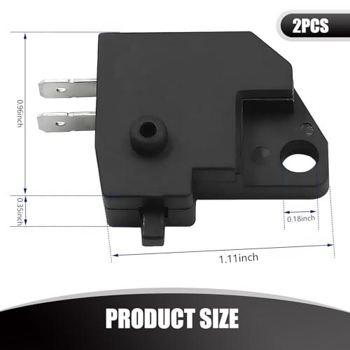 icykale 2 PCS Car Brake Light Switch, Square Upper Pump Disc Brake Switch, Handlebar Replacement Parts, Applicable to Motorcycles Electric Vehicles Off-Road Vehicles (Black)