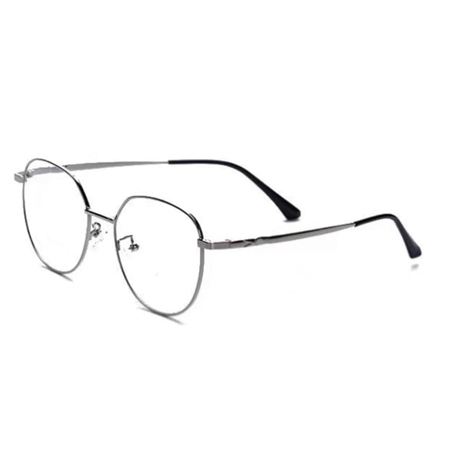 Vbeijll Vintage Blue Light Blocking Glasses with Metal Frame - Protect Your Eyes from Digital Eye Strain, Headaches, and Insomnia - Perfect for Reading, Gaming, and Working on Computer - Silver