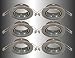 Produktbild Trango 6er Set Einbaustrahler 6729-062AK in Rund Edelstahl-Optik Deckenstrahler Badleuchte Strahler incl. 6x GU10 Fassung - 230V geeignet für LED & Halogen Leuchtmittel mit 50mm Durchmesser Einbauleuchte