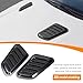 KHGUZ 2PCS Car Hood Vents, Automotive Scoop Bonnet Air Vents Engine Hood Kit, Vehicle Exterior Decorative Air Flow Intake Trim Cover Accessories, Universal for RV, SUV, Truck (Black)